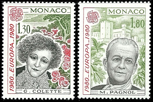 Монако 1980, Европа, Выдающиеся люди, 2 марки